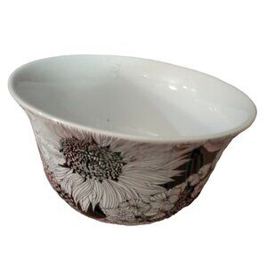 Liberty Of London For Target Black & White Floral Ceramic Bowl 4.5x7 In